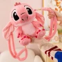 Детска плюшена раница Лило и Стич розова 3D Lilo & Stitch, снимка 1