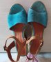 Синьо-зелени Invito сандали – платформа, велур, № 39  , снимка 7