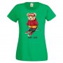 Дамска тениска bear Ski ON,Мече,Меченце,Животно, Играчка,Изненада,Подарък,Повод,, снимка 7