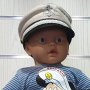 Нова детска сива капитанска шапка с Котва, снимка 1 - Шапки, шалове и ръкавици - 37731548