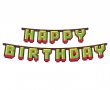 Happy Birthday Джойстик конзола Геймърско парти Game on надпис парти банер гирлянд декор рожден ден