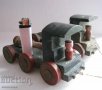 2 бр Стар дървен локомотив камион играчка, количка, зарчета, снимка 1