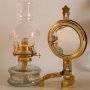 Ретро винтидж газова маслена лампа в Английски стил керосинова лампа  , снимка 1 - Антикварни и старинни предмети - 43242688