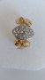 Старинен златен пръстен с бели топази, снимка 5