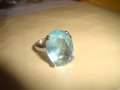 ГОЛЯМ ФАСЕТИРАН СИН ЦИРКОНИЙ КРАСИВ ФЕШЪН ПРЪСТЕН с ПЕЧАТ 925 ПОСРЕБРЕН 22292, снимка 11