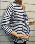 Нова дамска моряшка блуза с паднало рамо, трансферен печат Котва, снимка 14