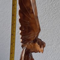 30 см Орел, фигура, птица дърворезба, пластика, статуетка, снимка 14 - Статуетки - 39749258