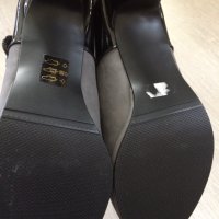 Чисто нови сиви обувки с каишка №38., снимка 8 - Дамски обувки на ток - 34693786