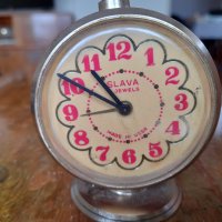 Настолен часовник,будилник СЛАВА,SLAVA #13, снимка 2 - Антикварни и старинни предмети - 43779398