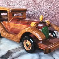 дървена ретро кола, снимка 1 - Антикварни и старинни предмети - 44914939