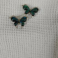 Дамска брошка "Сини пеперуди" , снимка 1 - Други - 43104916