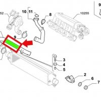 51842860 Маркуч за турбо за Фиат Браво 2 - 1.9 D Multijet, снимка 2 - Части - 38497720