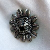 Голям сребърен мексикански медальон с Кукулкан-кървавият бог на маите "пернатата змия", снимка 4 - Колиета, медальони, синджири - 43058216