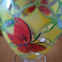 Ръчно рисувана ваза, снимка 5 - Вази - 35034954