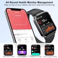 Нов Bluetooth Смарт Часовник - Здравен Монитор, 113 Спортни Режима, Високоговорител, снимка 4 - Смарт гривни - 43766598