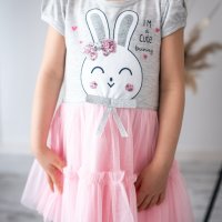 НАМАЛЕНИЕ ! Рокля с къс ръкав със зайче Breeze (3 - 4 години), снимка 2 - Детски рокли и поли - 33678735