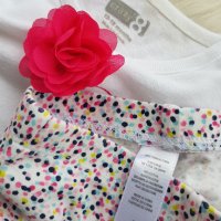 Тениска фламинго и късо клинче за момиче 80-86см., снимка 3 - Комплекти за бебе - 33242090