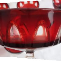  чаши френски червен кристал лукс, снимка 6 - Антикварни и старинни предмети - 18594015