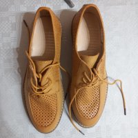 Нови дамски кожени обувки, размер стелка 24, 5см. , снимка 1 - Дамски ежедневни обувки - 44100039