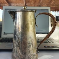 Антикварен посребрен английски чайник Plato, снимка 1 - Антикварни и старинни предмети - 38506672