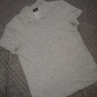 Тениска с къс ръкав и яка H&M S, снимка 1 - Тениски - 37127103
