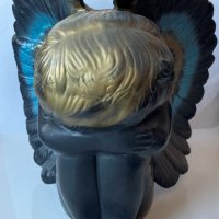 Масивна фигура ангел, гипс, снимка 2 - Антикварни и старинни предмети - 38425982