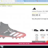 Adidas PREDATOR Kids Boots Размер EUR 29 / UK 11K детски бутонки 141-12-S, снимка 2 - Детски джапанки - 37472954