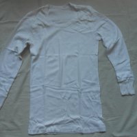 Нови памучни бели фланелки с дълъг ръкав /тениски,блузи/, снимка 1 - Тениски - 28298733