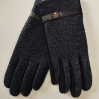 36 Мъжки ръкавици кашмир в тъмен цвят , снимка 1 - Ръкавици - 43317607