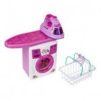 Комплект пералня с ютия, кош и дъска за гладене, снимка 6 - Електрически играчки - 39271203