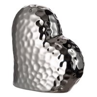 Керамично Сърце със сребърен релефен дизайн, снимка 4 - Статуетки - 39211352