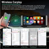 Универсална навигация + видеорегистратор ANDROID Wireless Carplay & Android Auto DVR AirPlay BT FM A, снимка 6 - Аксесоари и консумативи - 43544799
