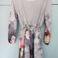 Красива лилава рокля на цветя, снимка 3 - Рокли - 40151357