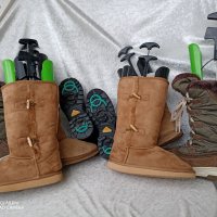 UGG® реплика, КАТО НОВИ Ботуши,топли дамски бежави боти, апрески, N- 36 - 37, снимка 5 - Дамски ботуши - 39306554