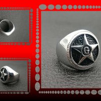 G Star Мъжки стоманен пръстен Stainless Steel 316L , снимка 2 - Пръстени - 27690532
