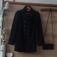Черно дамско палто , снимка 3 - Палта, манта - 38738412