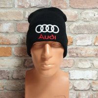 Нова зимна шапка на автомобилната марка Ауди (Audi) с подгъв, снимка 5 - Шапки - 43280558