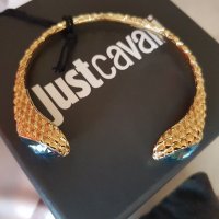 Just Cavalli-оригинална ,нова 18 к.позлатена гривна с естествени аквамарини, снимка 3 - Гривни - 35373799