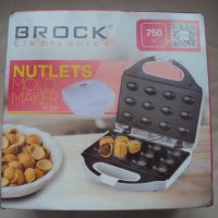 Уред за сладки орехчета BROCK HZ 3012, 750W, За 12 сладки, Незалепващи плочи, снимка 1 - Гофретници - 43153114