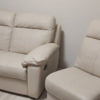 Троен или двоен kожен диван с релакс функция, снимка 3 - Дивани и мека мебел - 43506261
