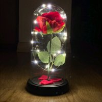 Вечна роза в стъкленица с LED лампички в подаръчна кутия подарък за Свети Валентин , снимка 5 - Подаръци за жени - 43961776