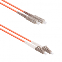 Оптичен пач кабел DeTech, LC-LC, UPC, Multimode, Duplex, 3.0м, Оранжев