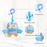 Нова детска музикална плюшена играчка Бухал за бебета малки деца 0+ месеца, снимка 3 - Плюшени играчки - 35418183