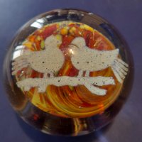 Стара стъклена топка-Преспаие, снимка 12 - Колекции - 34797789