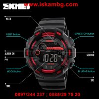 Спортен часовник SKMEI черен хронометър аларма - 1243, снимка 8 - Мъжки - 26836756