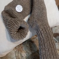 Ръчно плетени дамски чорапи от вълна, размер 39, снимка 1 - Дамски чорапи - 39647998