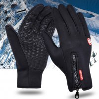 Термо ръкавици с тъчскрийн , водоустойчиви зимни ръкавици за мотористи , колоездачи , спорт, снимка 4 - Ръкавици - 27673197