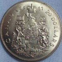 20 долара Канада 1967, снимка 4 - Нумизматика и бонистика - 36665357