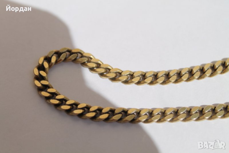 Сребърен позлатен ланец, снимка 1