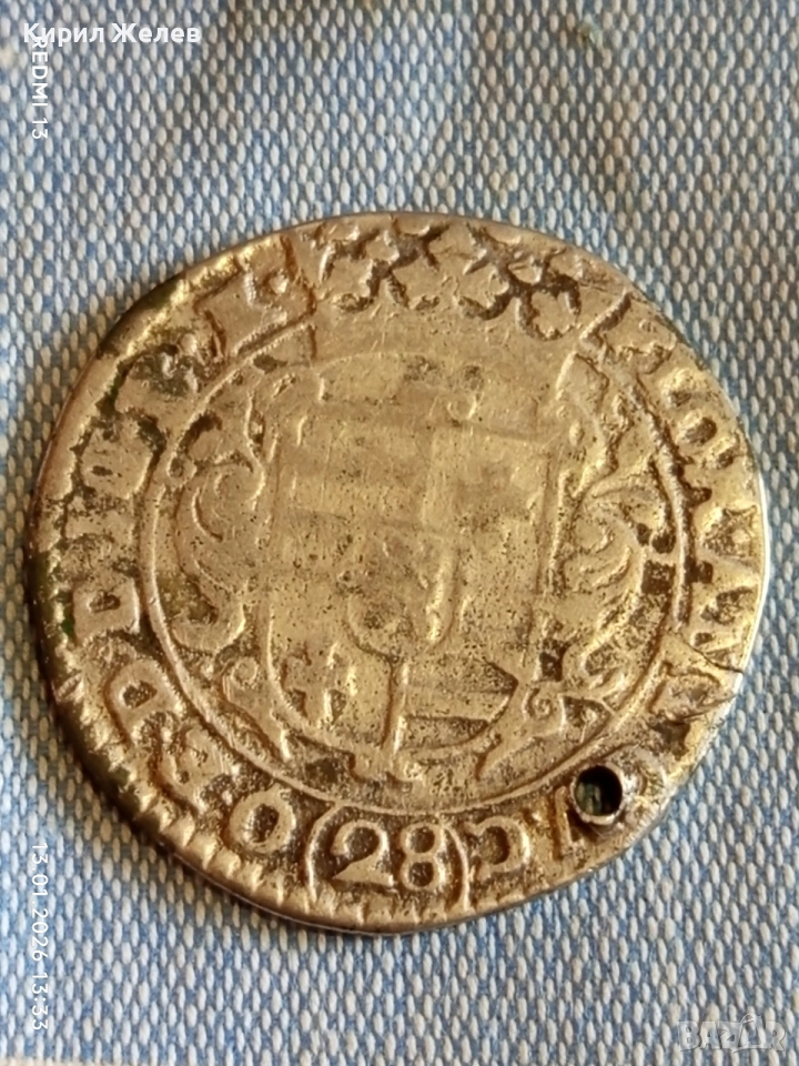 Сребърна монета 28 стювера Антон Гюнтер Олденбург 52958, снимка 1